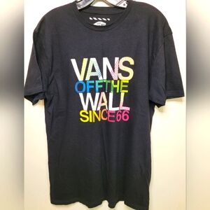 VANS OFF THE WALL Dark Silence Black Cotton T-Shirt